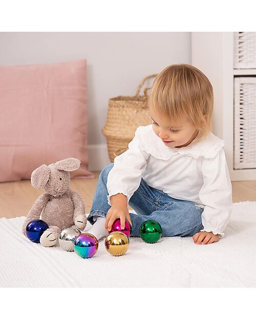tickit Sfere Misteriose Sensoriali Riflettenti - Blu/Verde/Oro/Rosa/Argento/Burst Specchiato - 6 Palline - Adatto a Tutte le Età Giochi Sensoriali_