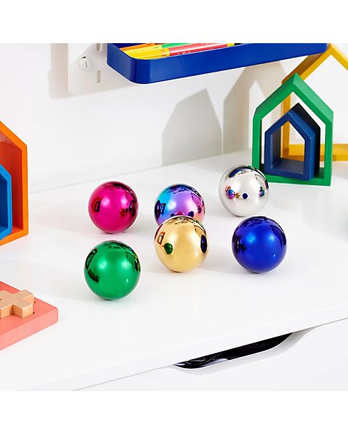 tickit Sfere Misteriose Sensoriali Riflettenti - Blu/Verde/Oro/Rosa/Argento/Burst Specchiato - 6 Palline - Adatto a Tutte le Età Giochi Sensoriali_
