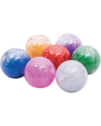 tickit Sfere Sensoriali Glitter - Arcobaleno - 7 Pezzi - Diametro 6,5 cm - +3 Anni Giochi Sensoriali_
