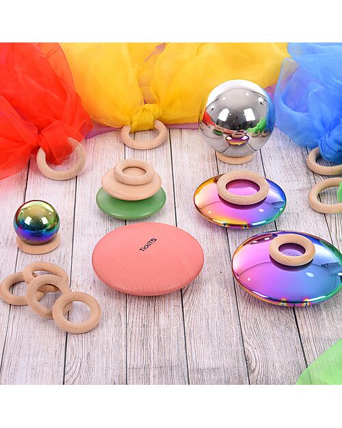 tickit Sfere Sensoriali Riflettenti - Argento Specchiato - 4 Palline -  Adatto a Tutte le Età Giochi Sensoriali_