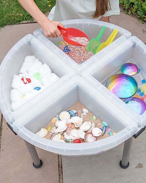 tickit Tavolino con Vassoi a Quadranti Discovery - H 45 cm - +3 Anni Giochi Sensoriali_