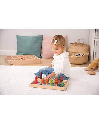 tickit Vassoio a Specchio in Legno di Faggio FSC - 36 x 24 x 3 cm - 0+ Giochi Sensoriali_