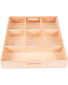tickit Vassoio di Smistamento - 7 Vani - Legno Massello da Foreste Sostenibili Giochi Sensoriali_