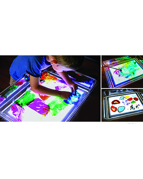 tickit Vassoio Exploration Light - A3 - Policarbonato Trasparente - Infinite Esperienze di Gioco Giochi Sensoriali_