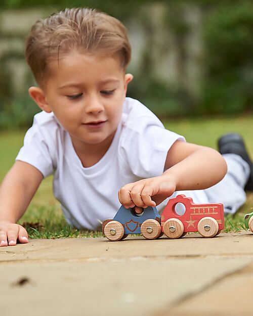 tickit Veicoli in Legno di Faggio FSC - Arcobaleno - 12 Pezzi - 12m+ Macchine e Trenini  in Legno