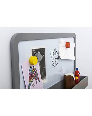 Tidy Books Lavagnetta Magnetica Soft White e Appendiabiti Grigio Chiaro - per Bambini - ForgetMeNot Appendiabiti