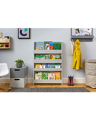 Tidy Books Libreria Montessoriana Frontale per Bambini in Legno - Grigio Chiaro Librerie