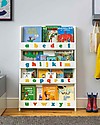 Tidy Books Libreria Montessoriana Frontale per Bambini in Legno - Lettere 3D - Bianca Lettere Minuscole Librerie Montessoriane