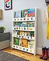 Tidy Books Libreria Montessoriana Frontale per Bambini in Legno - Lettere 3D - Bianca Lettere Minuscole Librerie Montessoriane