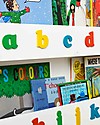 Tidy Books Libreria Montessoriana Frontale per Bambini in Legno - Lettere 3D - Bianca Lettere Minuscole Librerie Montessoriane