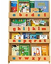 Tidy Books Libreria Montessoriana Frontale per Bambini in Legno - Lettere 3D Montessoriane - Naturale/Lettere Minuscole Librerie Montessoriane