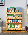 Tidy Books Libreria Montessoriana Frontale per Bambini in Legno - Lettere 3D Montessoriane - Naturale/Lettere Minuscole Librerie Montessoriane