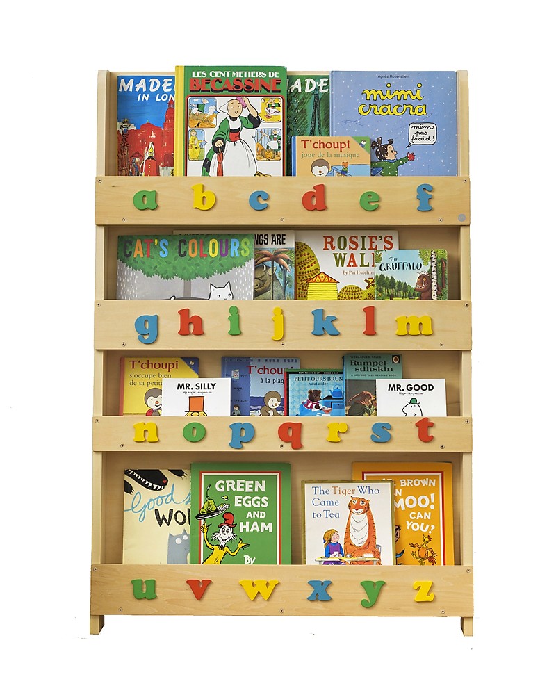 Dotty Natural - Libreria, Libreria montessoriana per bambini, Fino a 30  libri, Ideale per bambini, Legno di betulla multiplex, 3 livelli, 60 x  95 x 13 cm Naturale
