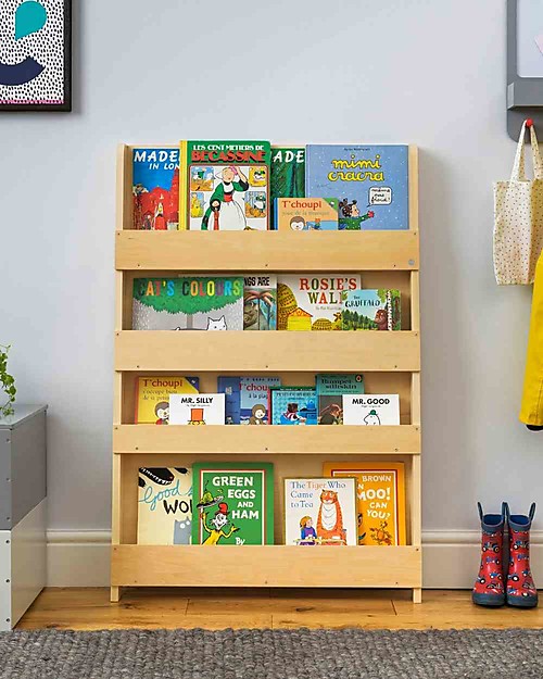 Tidy Books Libreria Montessoriana Frontale per Bambini in Legno - Naturale Librerie Montessoriane