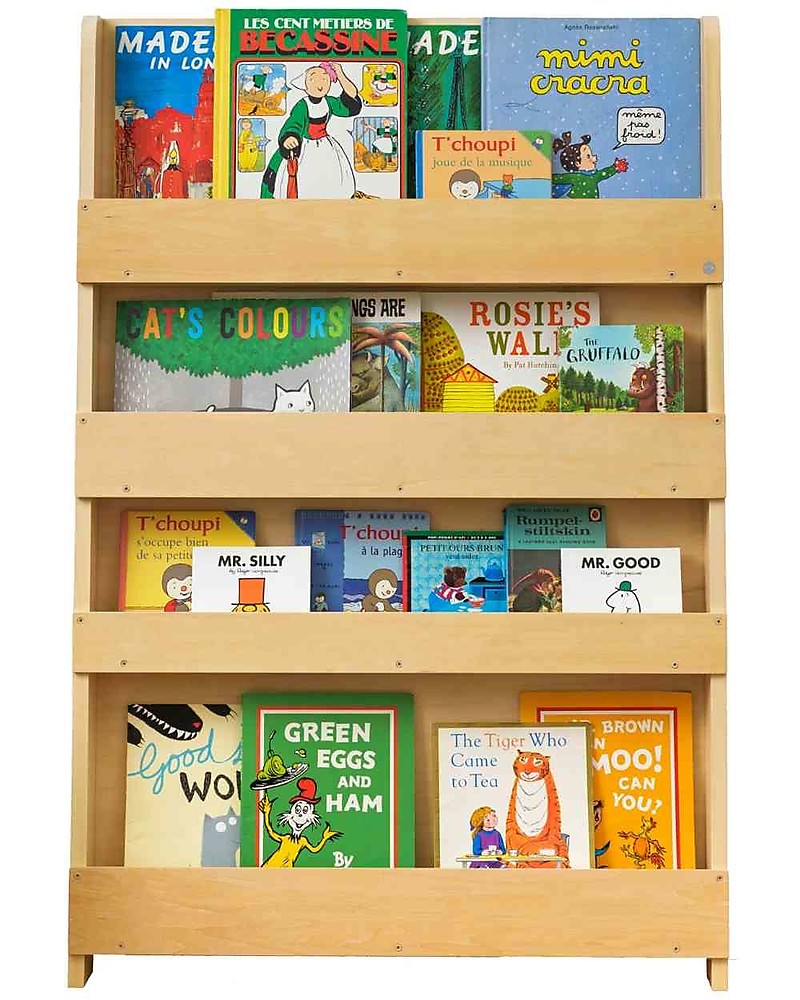 Libreria per bambini 61 cm in legno grigio celeste - Carezza kids