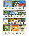 Tidy Books Libreria Montessoriana Frontale per Bambini in Legno - Soft White - Lettere 3D Minuscole Colorate Librerie Montessoriane