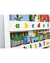 Tidy Books Libreria Montessoriana Frontale per Bambini in Legno - Soft White - Lettere 3D Minuscole Colorate Librerie Montessoriane