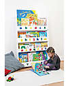Tidy Books Libreria Montessoriana Frontale per Bambini in Legno - Soft White - Lettere 3D Minuscole Colorate Librerie Montessoriane