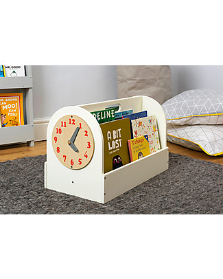 Tidy Books Libreria Montessoriana Frontale Portatile per Bambini - 34x54x28 cm - Bianco panna Librerie Montessoriane