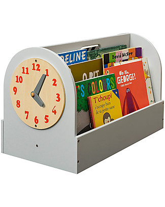 Tidy Books Libreria Montessoriana Frontale Portatile per Bambini - 34x54x28cm - Grigio chiaro Librerie Montessoriane