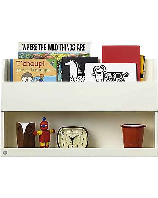 Tidy Books OUTLET - Comodino Pensile per Letto a Castello Bunk Bed Buddy - 33x53x12cm - Soft White - Pezzo di Showroom Librerie Montessoriane