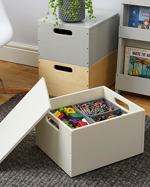 Tidy Books Sorting Box, Contenitore in Legno per Giocattoli, Bianco Panna -  40 x 30 x 24 cm unisex (bambini)