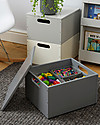 Tidy Books Sorting Box, Contenitore in Legno per Giocattoli, Grigio Scuro - 40 x 30 x 24 cm Contenitori Porta Giochi