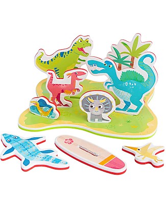 Tiger Tribe Gioco da Bagno - Isola dei Dinosauri per Giocare nella Vasca! Giochi Bagno