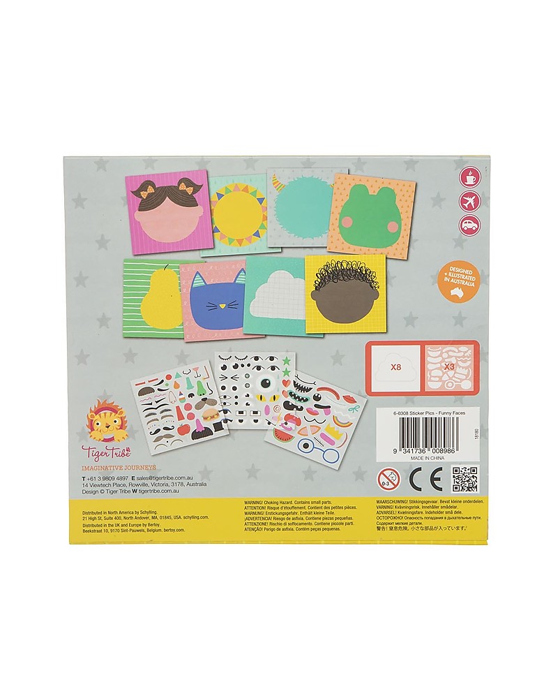 Puzzle fai da te Crea un adesivo per il viso Libri Set per bambini