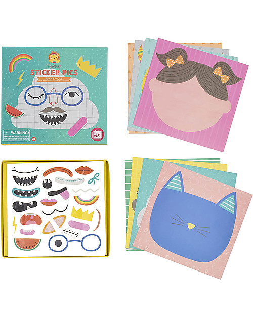 Tiger Tribe Gioco Sticker Pics, Funny Faces - Il set completo per crea le facce più buffe! Adesivi e Timbri