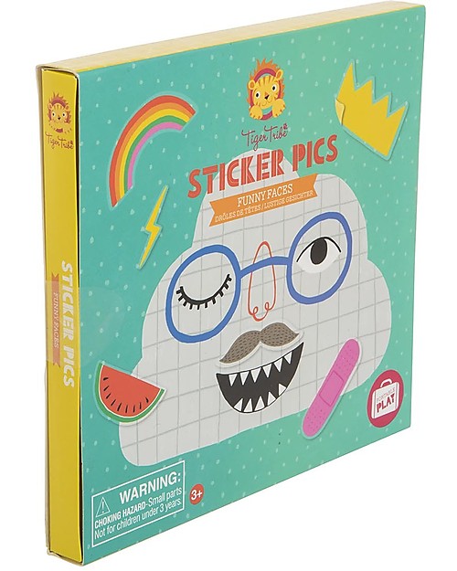 Tiger Tribe Gioco Sticker Pics, Funny Faces - Il set completo per crea le facce più buffe! Adesivi e Timbri