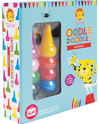 Tiger Tribe Oodle Doodle Colori a Cera, Animali - Perfetto in Viaggio! Colorare