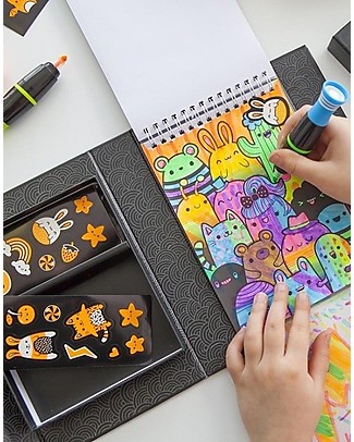 Tiger Tribe Set da Colorare Neon, Amici Luminosi - Per Inventare Storie! Colorare