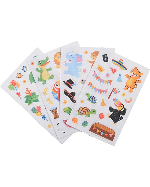 Tiger Tribe Set Gioco da Viaggio Feltro Favoloso, Jungle Party - 80 figurine per divertirsi ovunque! Giochi Creativi