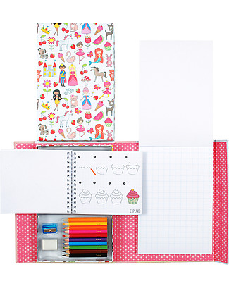 Tiger Tribe Set per Imparare a Disegnare, Per Bimbe - Include 2 album, pastelli, gomma e temperino! Colorare