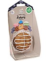 Tikiri 3-in-1 Sonaglio Biscottino Danese  -  Massaggiagengive - Gioco da Bagno - Bakery Items - 100% Caucciù Naturale Massaggiagengive
