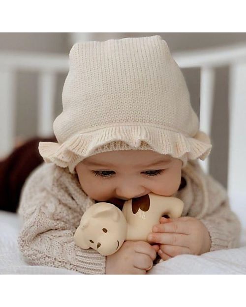 Tikiri 3-in-1 Sonaglio Cane, Massaggiagengive, Gioco da Bagno, My First Farm - Confezione Regalo - 100% Caucciù Naturale Giochi Bagno