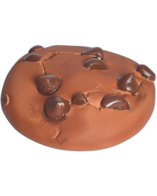 Tikiri 3-in-1 Sonaglio Cookie -  Massaggiagengive - Gioco da Bagno - Bakery Items - 100% Caucciù Naturale Massaggiagengive