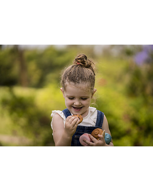 Tikiri 3-in-1 Sonaglio Cookie -  Massaggiagengive - Gioco da Bagno - Bakery Items - 100% Caucciù Naturale Massaggiagengive