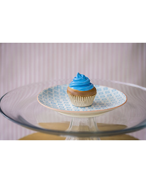 Tikiri 3-in-1 Sonaglio Cupcake -  Massaggiagengive - Gioco da Bagno - Bakery Items - 100% Caucciù Naturale Massaggiagengive