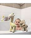 Tikiri 3-in-1 Sonaglio Giraffa, Massaggiagengive, Gioco da Bagno, My First Zoo - Confezione Regalo - 100% Caucciù Naturale Giochi Bagno