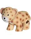 Tikiri 3-in-1 Sonaglio Leopardo, Massaggiagengive, Gioco da Bagno, My First Zoo - Confezione Regalo - 100% Caucciù Naturale Massaggiagengive