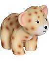 Tikiri 3-in-1 Sonaglio Leopardo, Massaggiagengive, Gioco da Bagno, My First Zoo - Confezione Regalo - 100% Caucciù Naturale Massaggiagengive