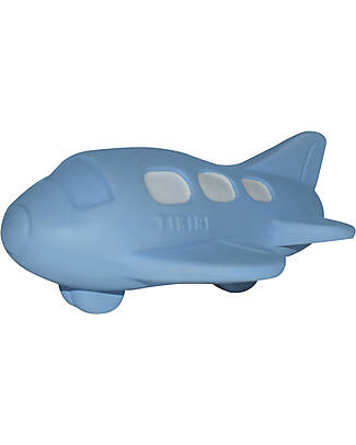 Tikiri 3-in-1 Sonaglio - Massaggiagengive - Gioco da Bagno - Aereoplano - Vroom Vroom Friends - 100% Caucciù Naturale Giochi Bagno