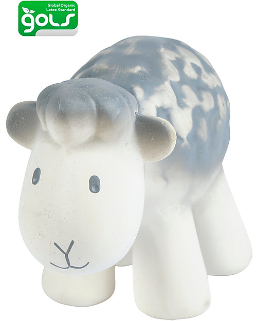 Tikiri 3-in-1 Sonaglio Pecora, Massaggiagengive, Gioco da Bagno, My First Farm - 100% Caucciù Naturale Giochi Bagno