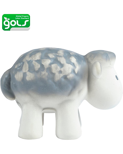 Tikiri 3-in-1 Sonaglio Pecora, Massaggiagengive, Gioco da Bagno, My First Farm - 100% Caucciù Naturale Giochi Bagno