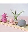 Tikiri 3-in-1 Sonaglio Polpo, Massaggiagengive, Gioco da Bagno, Ocean Buddies, Confezione Regalo - 100% Caucciù Naturale Giochi Bagno