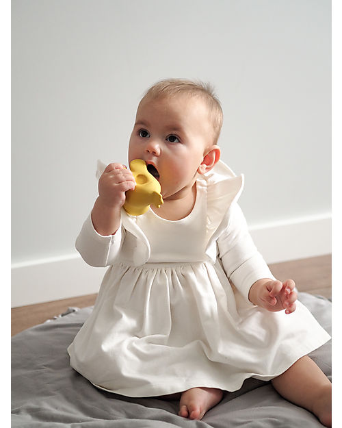 Tikiri 3-in-1 Sonaglio Pulcino, Massaggiagengive, Gioco da Bagno, My First Farm - Confezione Regalo - 100% Caucciù Naturale Giochi Bagno