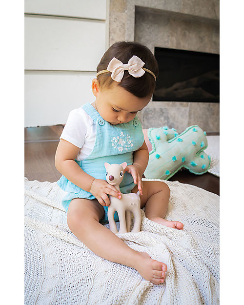 Tikiri 3-in-1 Sonaglio Ralphie la Renna, Massaggiagengive, Gioco da Bagno  - 100% Caucciù Naturale Giochi Bagno