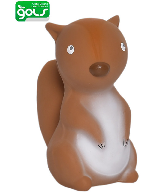 Tikiri 3-in-1 Sonaglio Scoiattolo, Massaggiagengive, Gioco da Bagno, My First Arctic Animals - 100% Caucciù Naturale Giochi Bagno